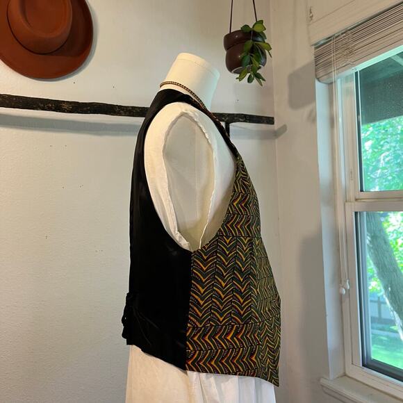 Handmade Boho Indie Vintage Western Single Button Fitted Vest Size XS - Picture 6 of 10